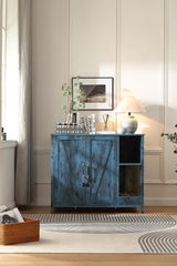 Forest Gravity Cat Litter Robot Enclosure, Enclosure for self-Cleaning Litter Boxes,Adjustable Shelf for Dog Proof and Storage,Charging Station,Locks Added for cat,Large Indoor Cat House,Blue FOREST GRAVITY