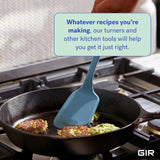 GIR: Get It Right - Premium Ultimate Silicone Spatula Turner - 12.6" x 3.0"x 0.7"- Seamless One Piece Design, Nonstick & Heat Resistant, Rubber Spatula, Baking & Cooking, BPA-Free - Slate GIR