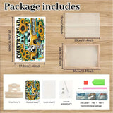 DoxQcs DIY Diamond Art Wooden Tray Kit Easter Food Tray with Handle Diamond Painted Table Decoration Tray for Breakfast Bar Dinner Table Diamond Art Painting for Beginners-#02-Sunflower Car DoxQcs