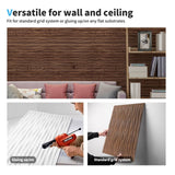 Art3d Walnut Large PVC 3D Wall Panels for Interior Wall Décor, Drop Ceiling Tile 2x4, 3D Textured Wavy Wall Panels Decorative, Pack of 6 Tiles(47.2"×23.6") Art3d