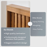 UEV Headboard with Light Elegant Wood Design, 81.5 Inch Wide Headboard Only, Modern Farmhouse, Fluted Panel, Wall Mounted, Wingback Headboard (Wooden,King) UEV