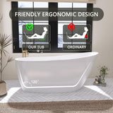 59" Free Standing Tub Freestanding Bathtub, Acrylic Stand Alone Tub, Contemporary Deep Soaking Bath Tub, cUPC Certified SY9950 (Glossy White) SYLONWILL