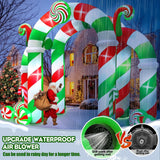 Kalolary 13FT Christmas Archway Inflatables with LED Light, Giant Xmas Candy Arch Inflatable Stereoscopic Blow up Christmas Outdoor Yard Decorations for Square Shopping Mall Lawn Garden Holiday Party Kalolary