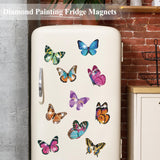 Vcekract 12 Pcs Diamond Painting Kits, Butterfly Diamond Art Refrigerator Magnets, Diamond Art Kits for Adults, Fridge Magnet Diamond Art Kits, DIY Crafts Kits for Adults Vcekract