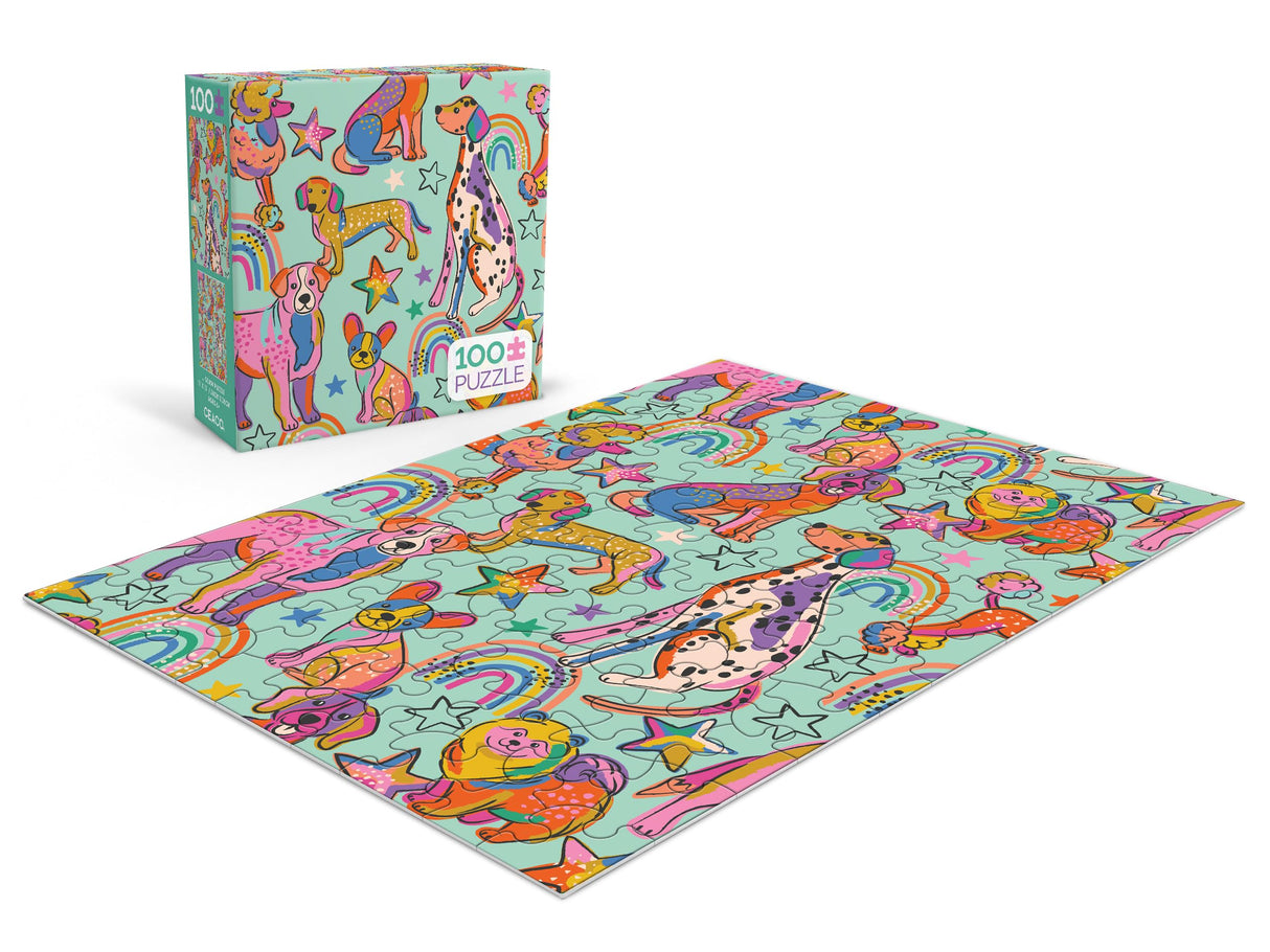Ceaco - Rainbow Dogs - 100 Piece Jigsaw Puzzle Ceaco