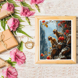 LAENAKR DIY Paint by Numbers for Adults Beginner, Curious Monkeys Exploring Jungle, Paint by Numbers Kit Monkeys Painting by Numbers for Adults, 16" x 20" LAENAKR