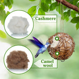 Hummingbird Nesters - Bird Nesting Material Holder for Wild Birds - Humming Bird House Materials Gifts for Bird Watching Nature Lovers - Refillable Outdoor Bird Nesting Station to Build a Nest slivche