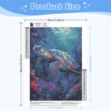 NEWENMO Turtle Diamonds Painting Kits for Adults Beginner DIY 5D Tropical Fish Diamond Art Paint with Round Diamonds, Full Drill Gem Art Coral Diamonds Art Painting for Home Wall Decor 12x16 Inch NEWENMO