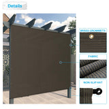 Patio Paradise 7' x 15' Pergola Canopy Replacement Cover Shade Cloth with Grommets Weighted Rods Outdoor Sun Shade Screen UV Block for Gazebo Backyard Deck Porch Balcony, Brown Patio