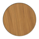 HomePop Channel Storage Ottoman with Wood Top - Brown Boucle HomePop