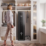 KAER 2-3 Gun Safe for Rifles and Pistols Gun Safe for Home with Quick Access Removable Shelf Gun Cabinet with Removable Gun Racks Pistol Pockets (2-3 Gun) KAER