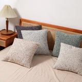 DEZENE Striped Throw Pillow Covers 18x18 Set of 2 Beige Textured Boucle Chic Morden Boho Accent Farmhouse Square Decorative Couch Pillow Covers for Home Decor Bed Sofa Living Room DEZENE