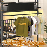 Twin Size Loft Bed with U-Shaped Desk & RGB LED Lights, Twin Loft Metal Bed Frame with Charging Station Bunk loft bed with 3 Drawers, Safety Guard & Ladder, 3 Pegboards, No Box Spring Needed, BlacK CSZZD