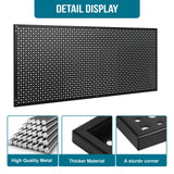 Daanxw Peg Board, 3 Pack 16-Inch X 36-Inch Heavy Duty Steel Pegboard,Heavy Duty Black Pegboard for Walls, Garage, Workbench, Craft Room Tool Organization, Metal Pegboard Panels(Black) Daanxw