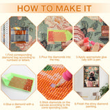 MEIYUDA Cat Diamond Art Kits for Adults, 5D Black Cat Diamond Art Kits for Beginners, DIY Cat Sitting in Bathtub Round Full Drill Diamond Gem Art with Painting Tools for Home Wall Decor 12x16 Inch MEIYUDA