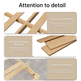 14 Inch Bamboo Bed Frame – Queen Size Solid Wood Platform Bed Frame, Strong and Stable, with Non-Slip Slats for Support, No Box Spring Needed, Easy to Assemble, Noise-Free (Natural, Queen) BambooSync