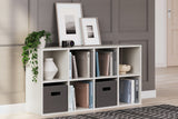 Signature Design by Ashley Aprilyn Farmhouse 8 Cube Storage Organizer or Bookcase, Whitewash Signature Design by Ashley