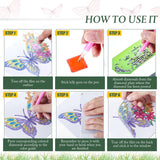 Qilery 12 Pcs Large Butterfly Diamond Painting Giant Butterfly Stained Glass Window Clings Painting Kits Stained Glass Diamond Painting Kit DIY Art Accessories for Adult Home Decor Qilery