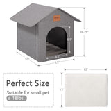 Love's cabin Outdoor Cat House Weatherproof, Insulated Feral Cat House Outdoor for Winter, Waterproof Outside House for /Indoor Cats, Shelter with Removable Soft Cushion Love's cabin