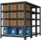 Prilinex Heavy Duty Storage Shelves - 5-Tier Adjustable Metal Garage Shelving Unit, Standing Utility Shelf Racks for Pantry Warehouse Kitchen, Black, 28" W x 12" Dx 59" H, 3 Packs Prilinex