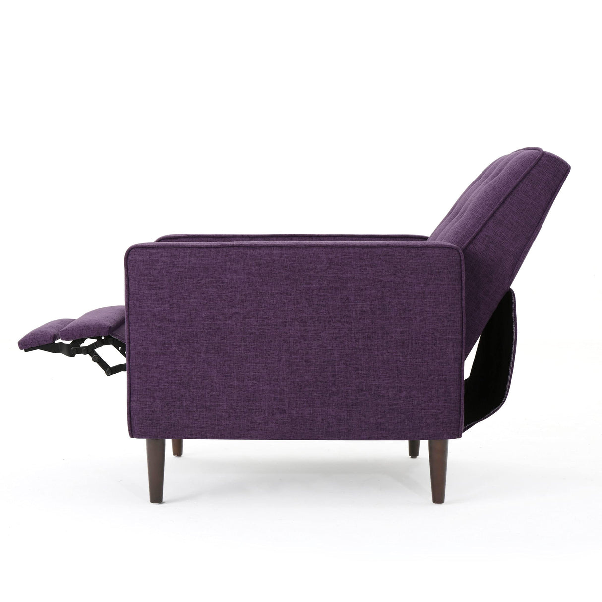 Christopher Knight Home Mervynn Mid-Century Modern Fabric Recliner,polyester, Muted Purple / Dark Espresso Christopher Knight Home