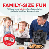 DASH Multi Mini Waffle Maker - Four 4” Waffle Molds, Nonstick Waffle Iron with Quick Heat-Up, Nonstick Surface - Perfect Mini Waffle Maker for Kids and Families, Just Add Batter DASH