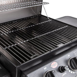 Char-Griller® Grillin' Pro 3-Burner Propane Gas Grill in Black with 40,800 BTU, Cast Iron Grates and Warming Racks, 630 Cooking Square Inches, Model E3001 Char-Griller