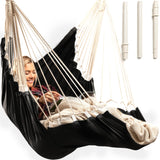 Indoor Hammock Chair Swing - Hanging Hammock Swing Chair - Indoor/Outdoor - Hanging Chairs for Bedroom, Patio, Porch, Swinging Chair Hammock for Adults - Built-In Footrest - Spacious Full Body Support EXTIRIO