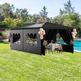 susici 10x20 Black Outdoor Party Tent with 6 Removable Sidewalls Outdoor Tents for Parties Gazebo Canopy Tent Event Tent for Wedding, Birthday, Garden Parties and Backyard Patio BBQ Camping susici