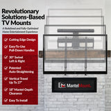 MantelMount- MM340 Above Fireplace Pull Down TV Mount- Televisions 44" to 80" Up to 90 lbs - Safe Auto-Adjusting TV Mounts - Patented Motion Stops, Handles, Balancing Technology - Superior Steel MantelMount