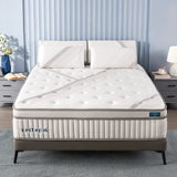 Lechepussleep Full Mattress,Lechepus 14 Inch Hybrid Memory Foam Mattresses with Pocket Springs,Mattress in Box,Plush Feel Euro Top Mattress for Cool Sleep & Back Pain Relief,CertiPUR-US Foam Lechepussleep