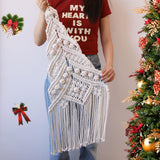 ORIGACH DIY Macrame Christmas Tree Large Wall Hanging kit Handmade Woven Macrame Wall Hanging Kit for Beginners Adults with Step by Step Video Tutorial Instruction Christmas Ornaments, 40x21inch ORIGACH