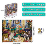Lzbabyily Jigsaw Puzzles 1000 Pieces for Adults, Cat Puzzle Animal Adult Toys, 27x20 Unique Difficult and Challenge Large Puzzle Game Toys Gift Lzbabyily