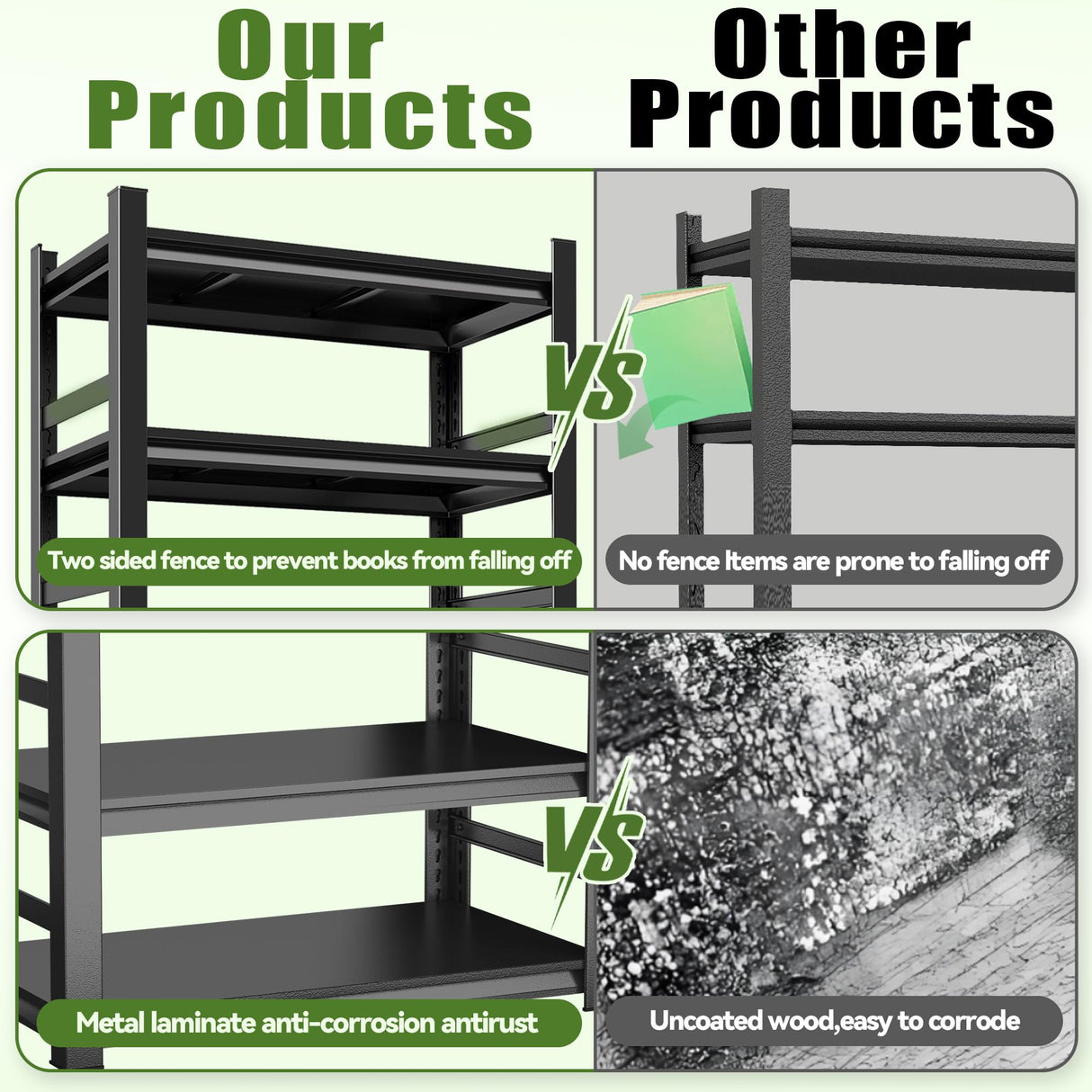 5-Tier Industrial Book Shelf, Tall Bookcase, Office Shelf Storage Organizer, Adjustable Heavy Duty Bookshelves, Modern Book Shelf for Living Room, Bedroom, and Home Office, Black, 63"H*15.75"D*32"W Notmise