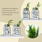 Bnesi Kitchen Wall Decor,Rustic Farmhouse Decorations,4 Pcs Mason Jar Wooden Rustic Kitchen Decor for Wall (beige) Bnesi