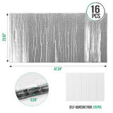 jxgzyy Reflective Insulation Roll Garage Door Insulation Panels Pre-Cut Kit 16 Sheets Double Bubble Reflective Insulation Foam Panels 23.62" X 47.24" for Windows, Garage Door, RV, Roof, Attic, Car jxgzyy