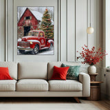 Christmas Diamond Art Kits for Adults Beginner, Truck 5D Diamond Painting Kits for Adults, DIY Full Drill Winter House Diamond Dot Gem Painting for Home Wall Decor 12x16 inch BYGFHLYW