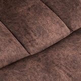 COMHOMA Recliner Chair,360° Swivel Rocker Glider Recliners with Cup Holders, Upholstered Fabric Rocking Chair for Adults,Manual Reclining Single Sofa for Living Room,Brown COMHOMA