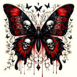 Xylogist Diamond Art Kits for Adults Beginners, Butterfly Skull Diamond Painting Kits, 5D DIY Full Round Drill Paint by Diamonds Dot Gem Art, Home Wall Decor 12x12 Inch Xylogist