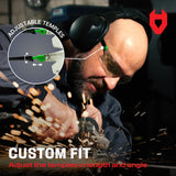 NoCry Lightly Tinted Anti Fog Safety Glasses for Men or Women with Scratch-Resistant Lenses - ANSI Z87.1 Certified with 100% UV Protection - Adjustable Temples and Nose Pad - Wraparound Design NoCry