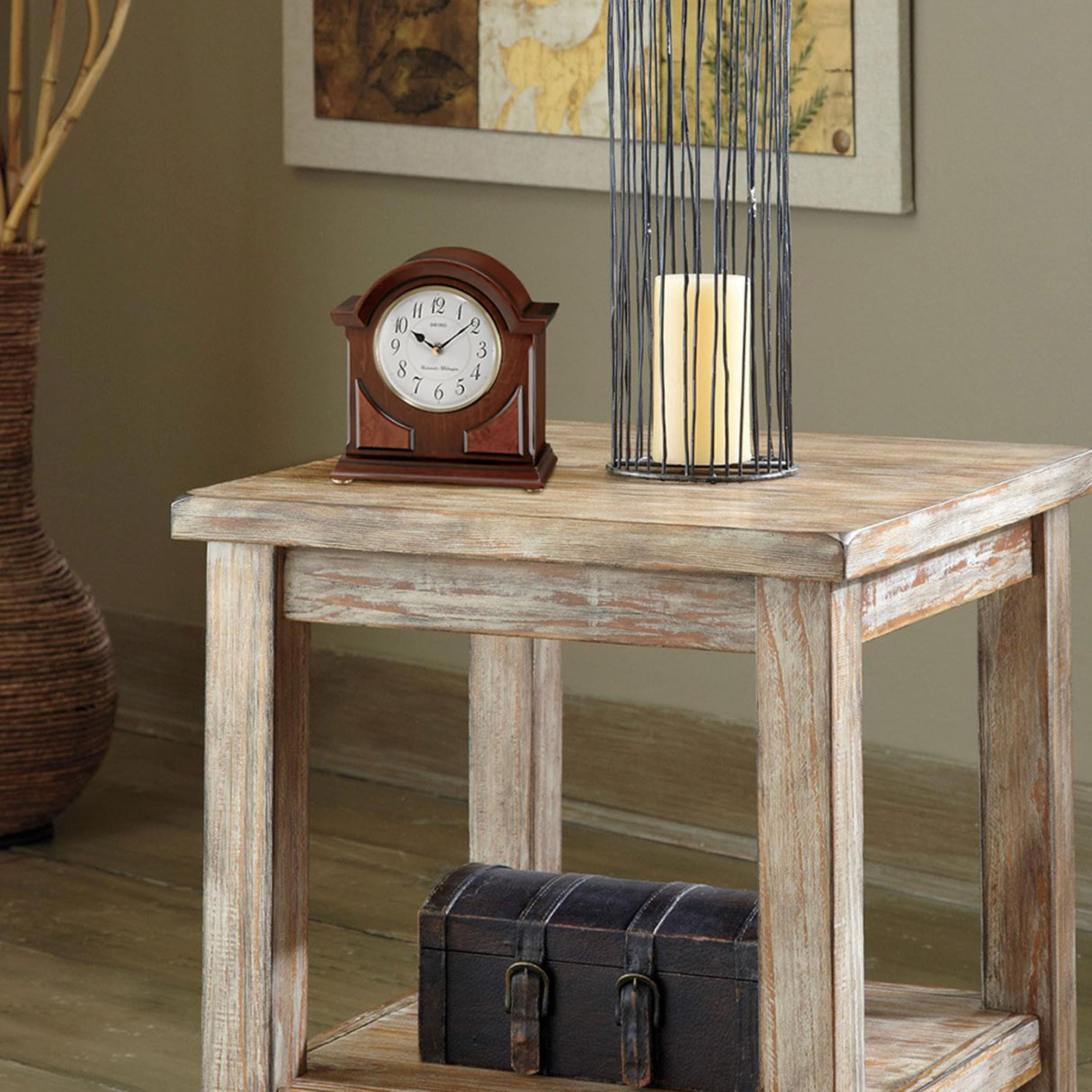 SEIKO Sayo Mantel Clock , Brown Seiko