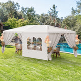 Susici 10x20 Outdoor Gazebo Canopy Party Tent with 4 Removable Sidewalls & Transparent Windows,Outside Gazebo Event Tent for Weddings, Birthdays, Garden Parties, and Backyard Patio BBQ Events susici