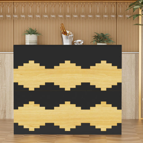 47.2 inches Reception Desk with Counter Modern Front Table Checkout Counter Table Retail Counter for Reception Room,Salon,Office,Store,Shop,Clinic,Lobbies,Retail,Home,Black QUNTTINA