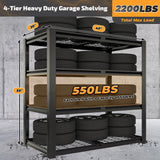 skillmaid 4 Tier Garage Shelving Heavy Duty Wire Storage Shelves Adjustable Industrial Metal Shelving Unit Utility Shelf for Garage, Warehouse, Basement,Pantry,Commercial, 40" W x 20" D x 59" H 4Pack skillmaid