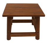 Leigh Country Amber Log Perch Handcrafted Hardwood Acacia Small Rectangular Accent Side End Table for Outdoor, Patio, and Garden, Brown Leigh Country