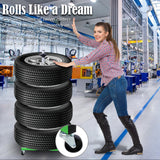 Uyapsen Green Heavy Duty Tire Storage Stand with Wheels - 275lbs Garage Organizer, Spare Tire Mount Rack for Truck & SUV w/6 Swivel Casters, Space-Saving Garage Storage System Uyapsen