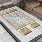 2 Roll Puzzle Board Cover Mat 34x26 Inch with 12 PCS Locking Buckles for 1500 Piece Jigsaw Puzzle Table Puzzle Table Replace Cover (Cover Mat Only) BOUTICOL