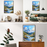 Upigi Diamond Painting Kits for Adults,Landscape Scenery DIY 5D Diamond Art Kits for Beginners,Round Full Drill Landscape Scenery Mountains Gem Art Crafts Kit for Home Wall Decor 12 x 16 Inch Upigi