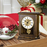 Bulova B1860 Vanderbilt Mantel Clock, Warm Walnut 12.25 x 9 x 4.75 Bulova