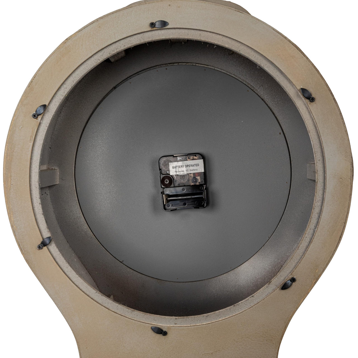 Creative Co-Op Distressed Grey Wood Grandfather Style Wall Clock Creative Co-Op